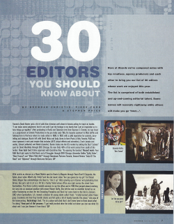 30 EDITORS PRESS